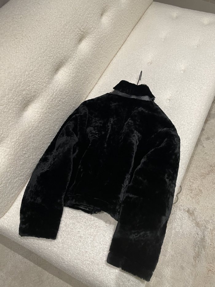 NIGO Prada Women's Autumn and Winter Fur One Patchwork Lamb's Wool Zipper Long Sleeve Jacket #nigo74737