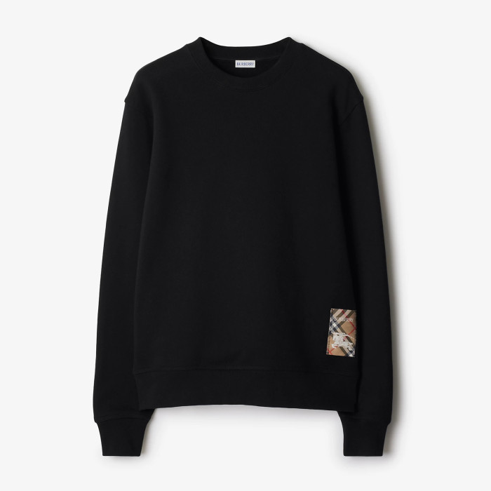 NIGO Burberry Men's Spring and Autumn Solid Color Checkered Printed Label Loose Round Neck Long Sleeve Sweatshirt #nigo74744