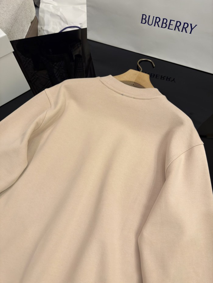 NIGO Burberry Men's Spring and Autumn Solid Color Checkered Printed Label Loose Round Neck Long Sleeve Sweatshirt #nigo74744