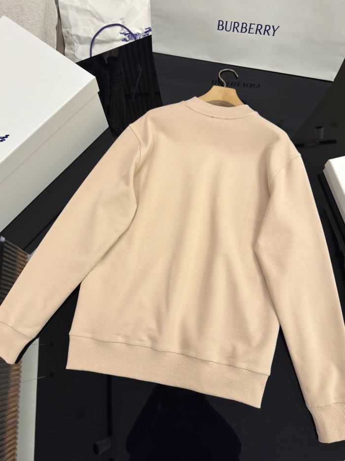 NIGO Burberry Men's Spring and Autumn Solid Color Checkered Printed Label Loose Round Neck Long Sleeve Sweatshirt #nigo74744