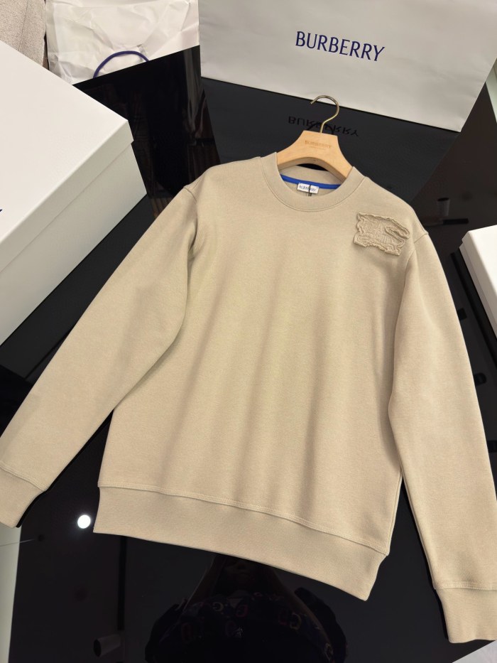 NIGO Burberry Men's Spring And Fall Solid Color Embroidery Pattern Print Round Neck Long Sleeved Sweatshirt Elastic Drawstring Casual Pants Suit Set #nigo74742