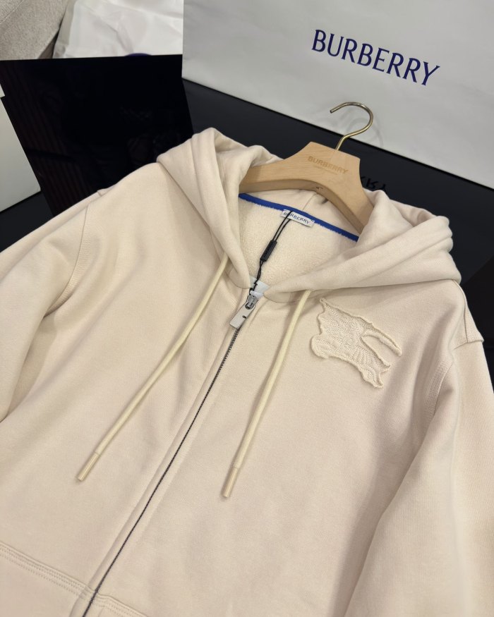 NIGO Burberry Men's Spring and Autumn Embroidery Pattern Printed Cotton Hooded Zipper Long Sleeve Jacket #nigo74741