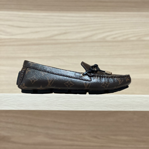 NIGO Louis Vuitton DRIVER Moccasin Shoes Men's Printed Lace Up Temperament Fashion Casual Cowhide Flat Shoes  #nigo74746