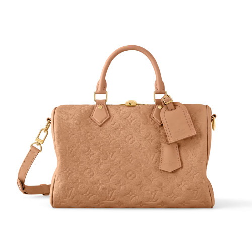 NIGO Louis Vuitton SPEEDY SOFT 30 Women Solid Color Detachable Adjustable Shoulder Strap Zipper Closure Cow Leather Single Shoulder Crossbody Tote Travel Bag Bags #nigo74751