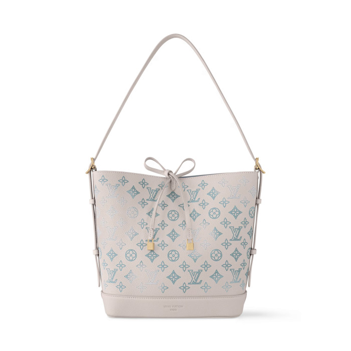 NIGO Louis Vuitton Women's Solid Color Monogram Logo Adjustable Shoulder Strap Leather Tote Shoulder Bag Bags #nigo74752