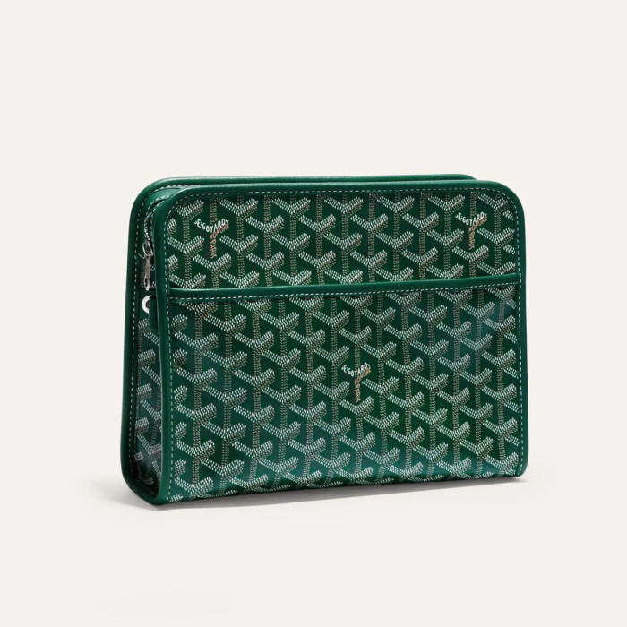 NIGO GOYARD Men's Women's JOUVENCE Medium Wash Bag Full Printed Canvas Spell Cowhide Clutch Leather Casual Storage Bag #nigo71817