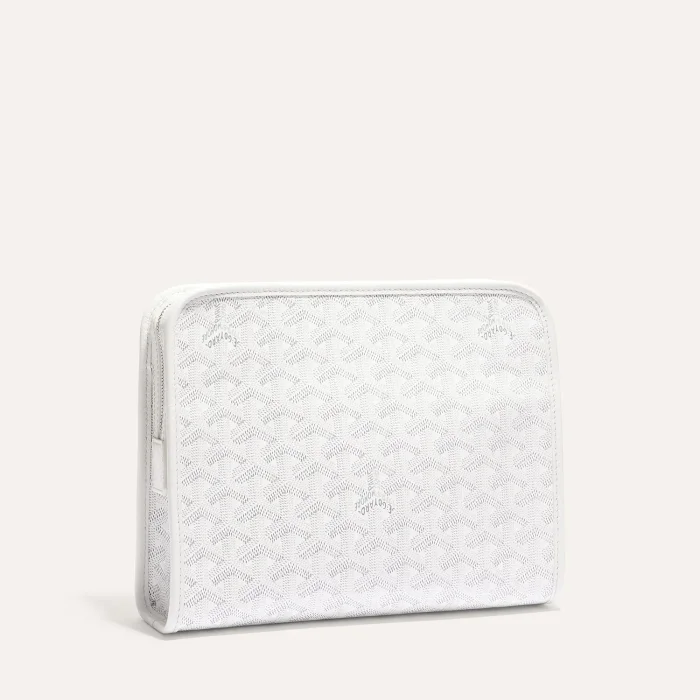NIGO GOYARD Men's Women's JOUVENCE Medium Wash Bag Full Printed Canvas Spell Cowhide Clutch Leather Casual Storage Bag #nigo71817