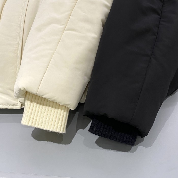NIGO Loewe Women's Autumn and Winter Solid Color Detachable Shearling Collar Zipper Long Sleeve Jacket #nigo74767