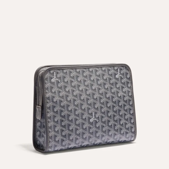 NIGO GOYARD Men's Women's JOUVENCE Medium Wash Bag Full Printed Canvas Spell Cowhide Clutch Leather Casual Storage Bag #nigo71817