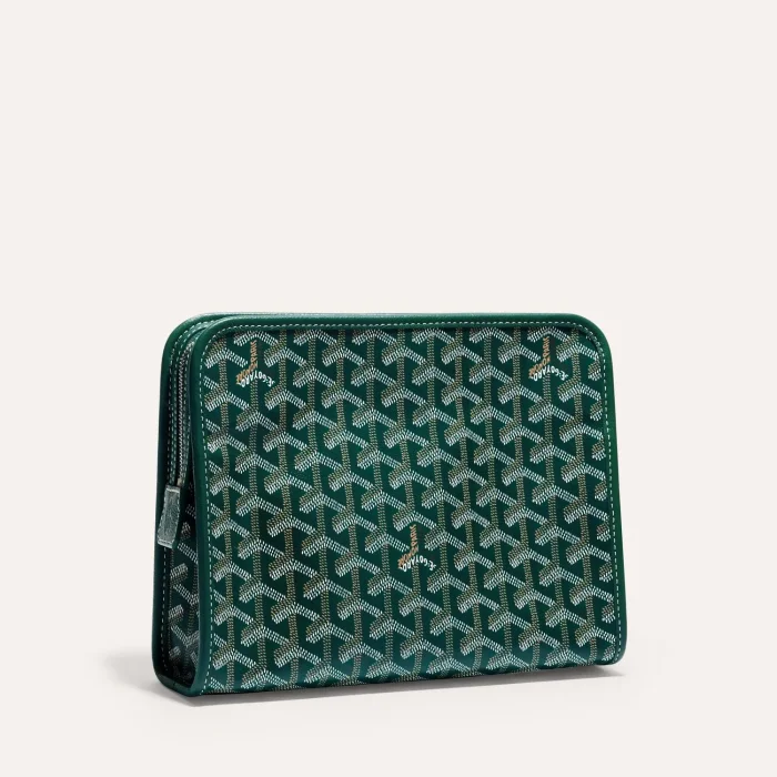 NIGO GOYARD Men's Women's JOUVENCE Medium Wash Bag Full Printed Canvas Spell Cowhide Clutch Leather Casual Storage Bag #nigo71817