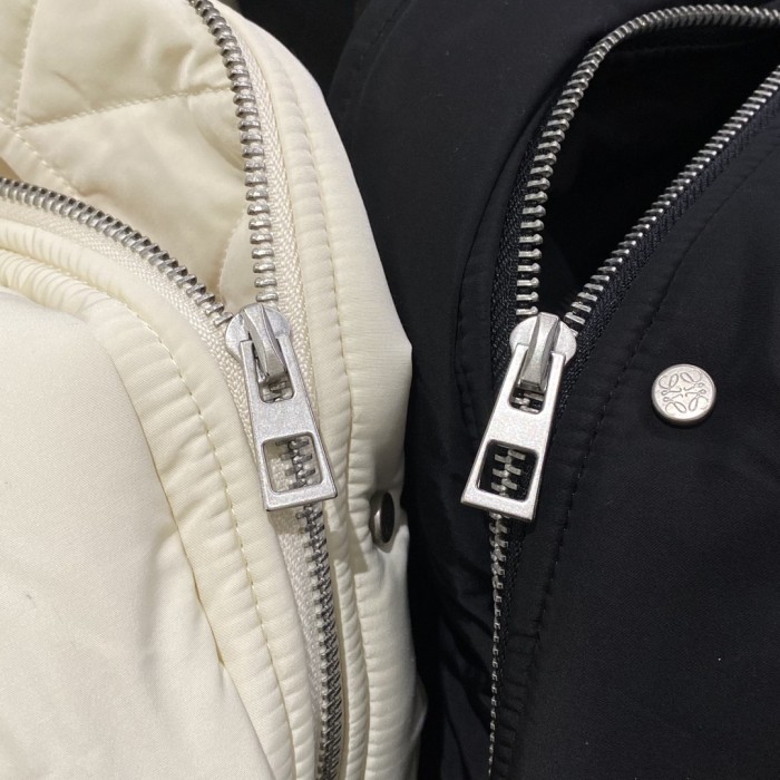 NIGO Loewe Women's Autumn and Winter Solid Color Detachable Shearling Collar Zipper Long Sleeve Jacket #nigo74767