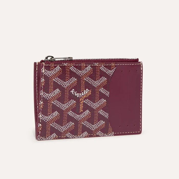 NIGO GOYARD Bourbon Men's and Women's Old Flower Full Print Zipper Closure Canvas Patchwork Leather Card Case Bag Bags #nigo74799
