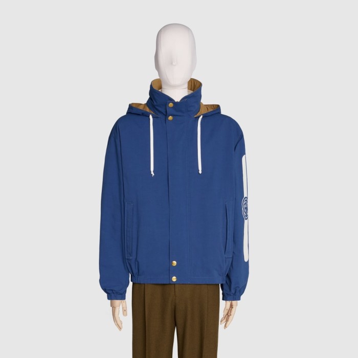 NIGO Gucci Men's Spring and Autumn Solid Color Logo Printed Reversible Zipper Long Sleeve Jacket #nigo74788