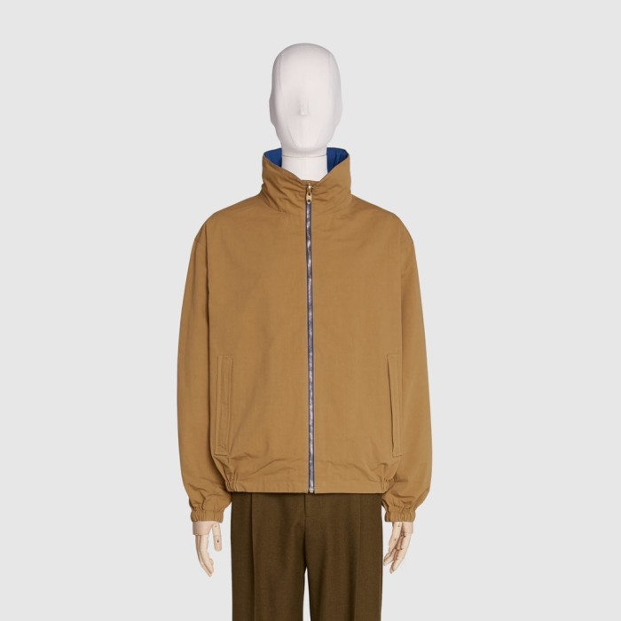 NIGO Gucci Men's Spring and Autumn Solid Color Logo Printed Reversible Zipper Long Sleeve Jacket #nigo74788