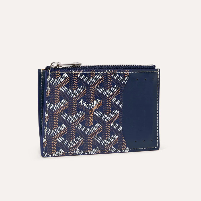 NIGO GOYARD Bourbon Men's and Women's Old Flower Full Print Zipper Closure Canvas Patchwork Leather Card Case Bag Bags #nigo74799