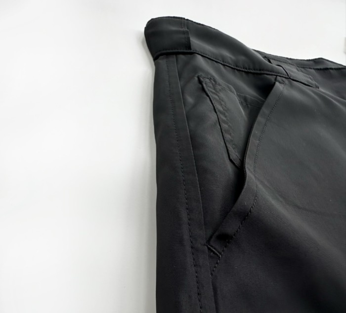 NIGO Prada Men's Summer Solid Colour Triangle Logo Nylon Casual Zip Up Shorts #nigo74838