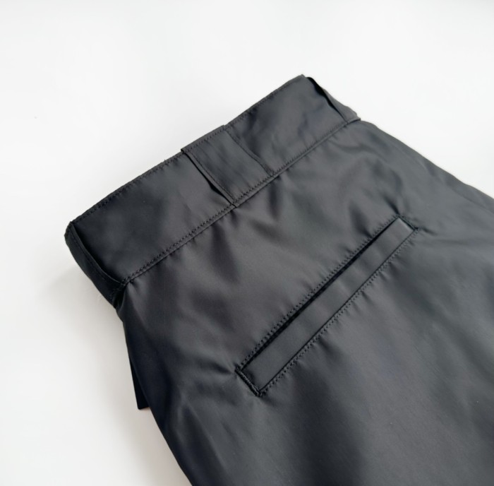NIGO Prada Men's Summer Solid Colour Triangle Logo Nylon Casual Zip Up Shorts #nigo74838