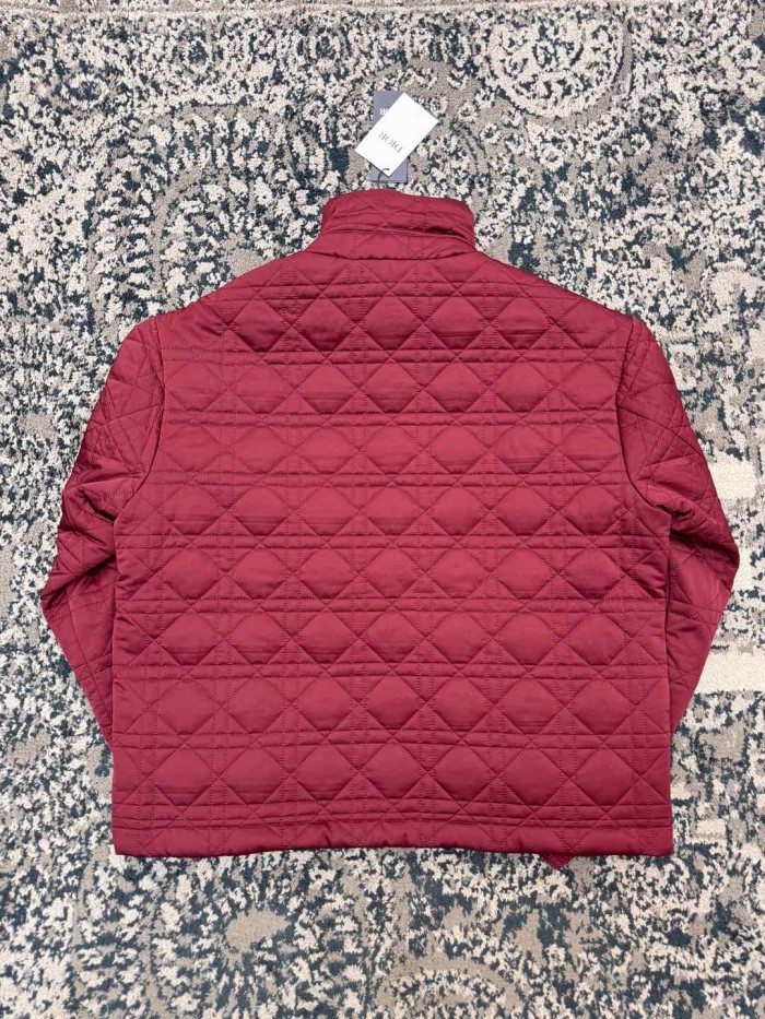 NIGO Dior Men's Autumn and Winter Solid Color Lapel Quilted Zipper Long Sleeve Jacket #nigo74854