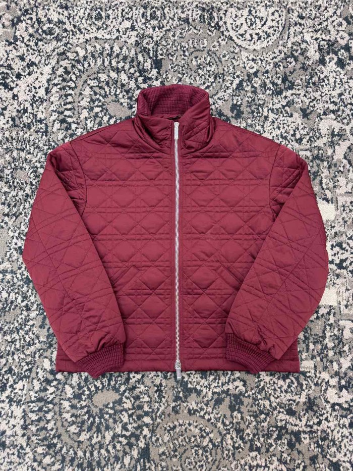 NIGO Dior Men's Autumn and Winter Solid Color Lapel Quilted Zipper Long Sleeve Jacket #nigo74854