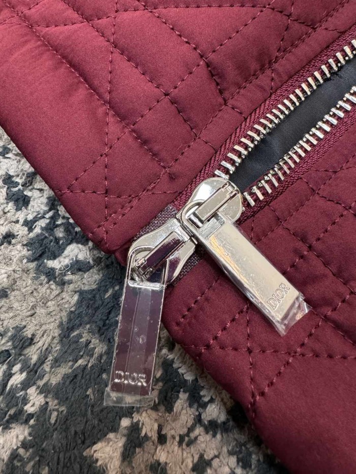 NIGO Dior Men's Autumn and Winter Solid Color Lapel Quilted Zipper Long Sleeve Jacket #nigo74854