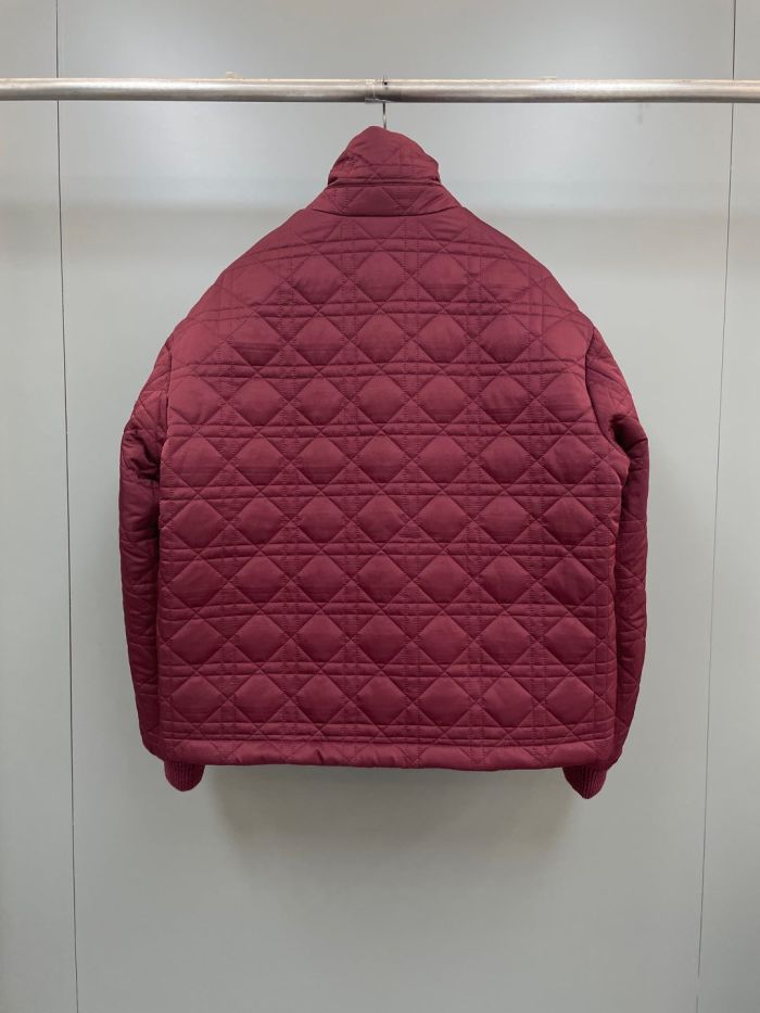 NIGO Dior Men's Autumn and Winter Solid Color Lapel Quilted Zipper Long Sleeve Jacket #nigo74854