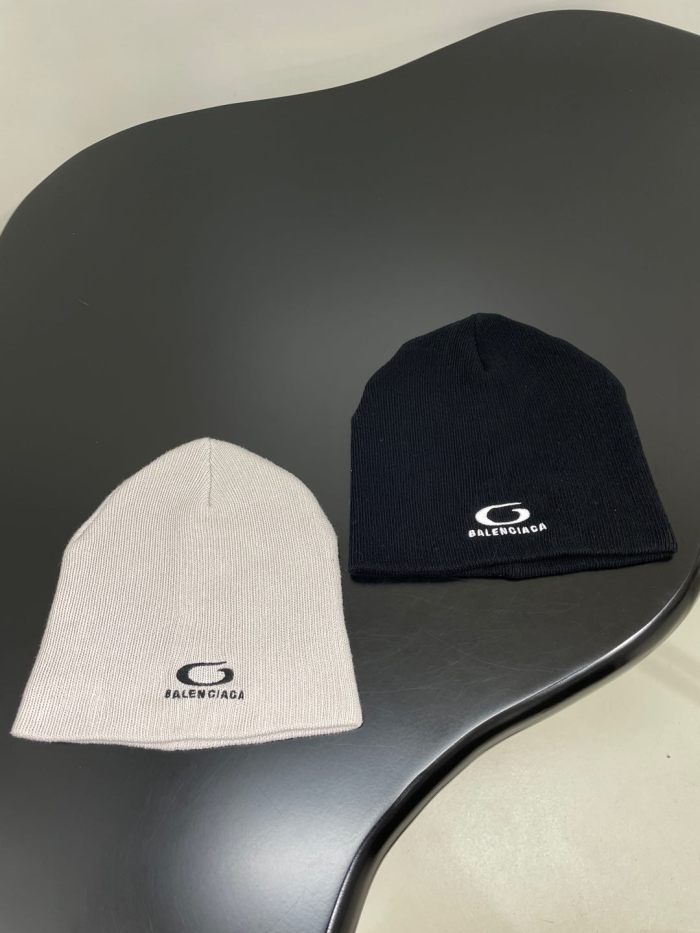 NIGO Balenciaga Men's And Women's Fall And Winter Logo Letter Printing Ribbed Knit Cotton Fleece Hat Cap #nigo74853
