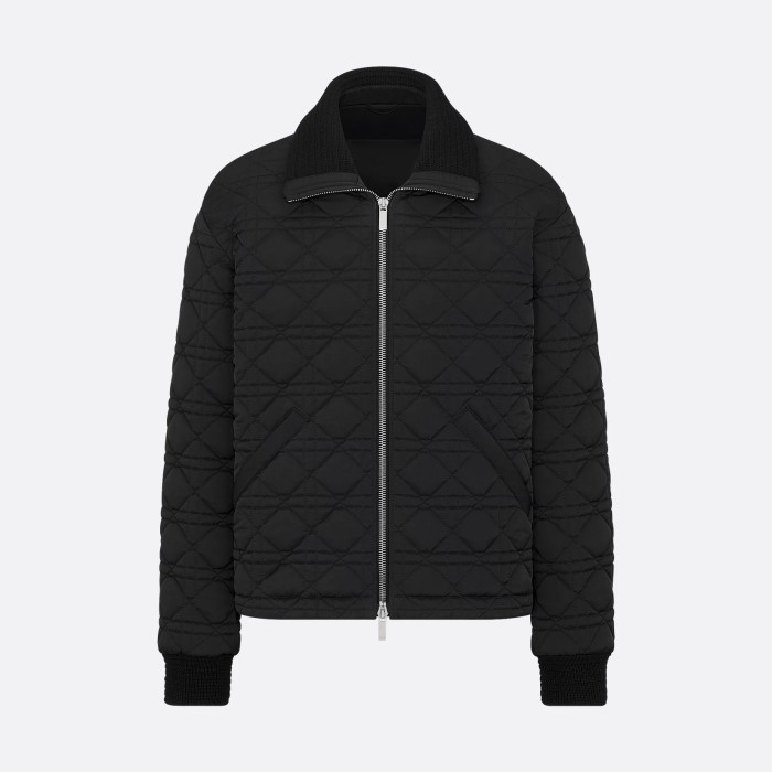 NIGO Dior Men's Autumn and Winter Solid Color Lapel Quilted Zipper Long Sleeve Jacket #nigo74854