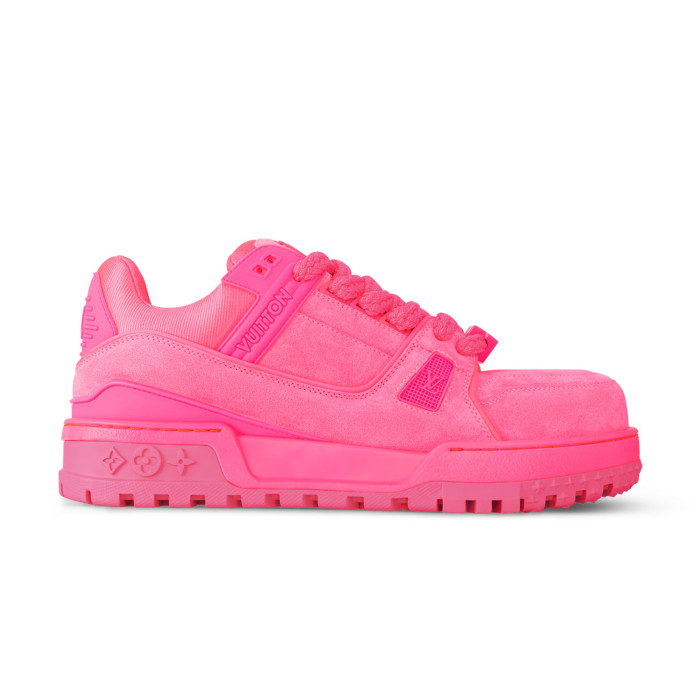 NIGO Louis Vuitton LV Trainer Maxi Men's Solid Colorblock Leather Lace-Up Low Top Board Shoes #nigo74859