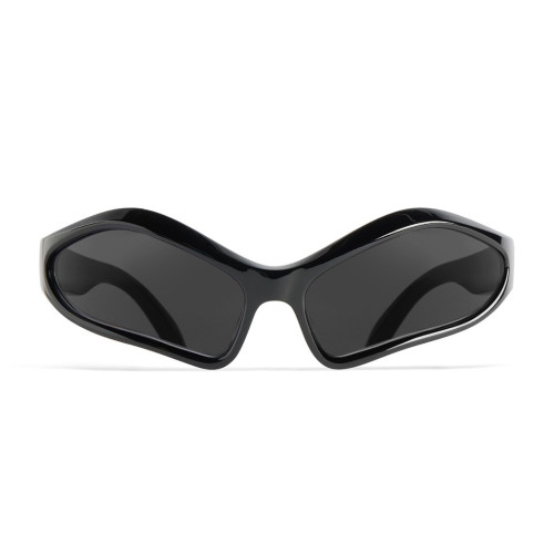 NIGO Balenciaga Women's Black Lens Legs Logo Monogram Nylon Irregular Shape Sunglasses Eyeglasses Glasses #nigo74874