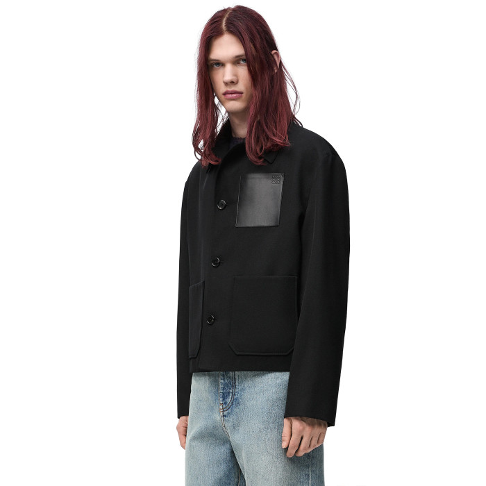 NIGO Loewe Men's Autumn And Winter Wool Work Jacket Solid Colour Pockets Loose Fit Lapel Single-breasted Fashion Casual Jacket﻿  #nigo71842