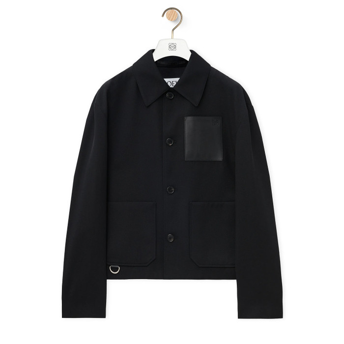 NIGO Loewe Men's Autumn And Winter Wool Work Jacket Solid Colour Pockets Loose Fit Lapel Single-breasted Fashion Casual Jacket﻿  #nigo71842