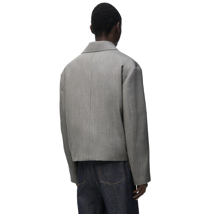 NIGO Loewe Men's Autumn And Winter Wool Work Jacket Solid Colour Pockets Loose Fit Lapel Single-breasted Fashion Casual Jacket﻿  #nigo71842