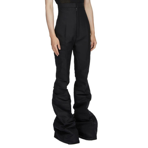 NIGO Rick Owens Men's Black Cotton Flared Trousers Spring And Autumn High Waist Trousers Loose Casual Fashion High Street Thin Trousers Pants Ngvp #nigo9829
