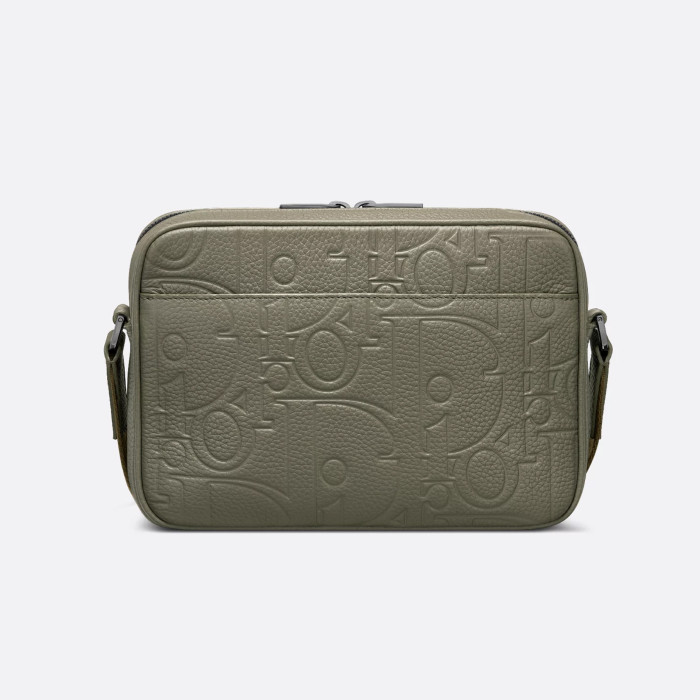 NIGO Dior Men's Rider 2.0 Zipperd Messenger Bag Logo Printed Cowhide Casual Solid Color Shoulder Bag #nigo71821