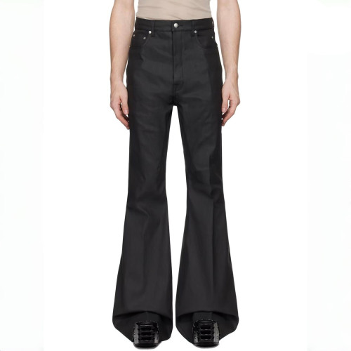NIGO Rick Owens Men's High-street Solid Colour High-waisted Micro-large Denim Trousers Twill Cotton Spring And Autumn Versatile God Pants Ngvp #nigo9827