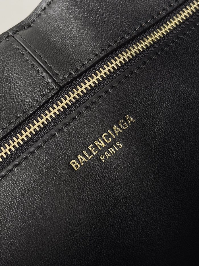 NIGO Balenciaga Locker Women's Solid Color Monogrammed Logo Lock Closure Grained Cowhide Leather Shoulder Tote Bag Bags #nigo74928