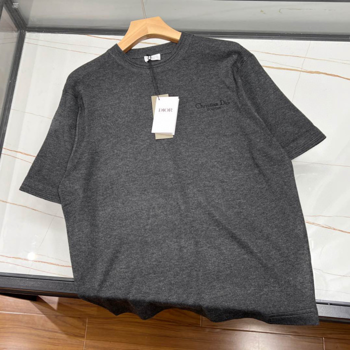 NIGO Dior Men's Summer Logo Embroidery Loose Solid Color Round Neck Cotton Short Sleeve T-Shirt #nigo74925