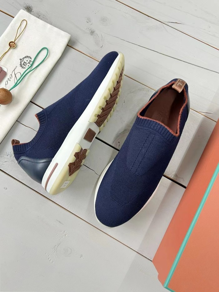NIGO Loro Piana Men's Solid Color Round Toe Comfort Low Top Knit Life Casual Shoes #nigo74939