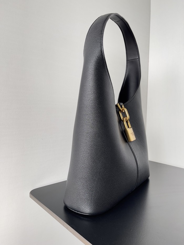 NIGO Balenciaga Locker Women's Solid Color Monogrammed Logo Lock Closure Grained Cowhide Leather Shoulder Tote Bag Bags #nigo74928