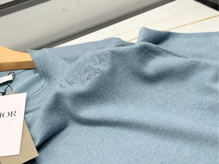 NIGO Dior Men's Summer Logo Embroidery Loose Solid Color Round Neck Cotton Short Sleeve T-Shirt #nigo74925