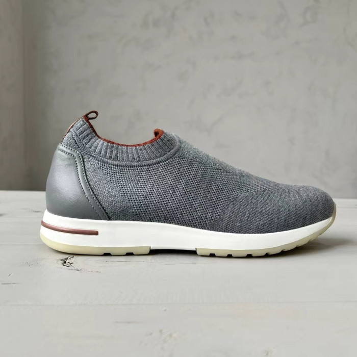 NIGO Loro Piana Men's Solid Color Round Toe Comfort Low Top Knit Life Casual Shoes #nigo74939
