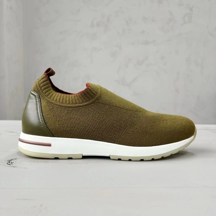 NIGO Loro Piana Men's Solid Color Round Toe Comfort Low Top Knit Life Casual Shoes #nigo74939