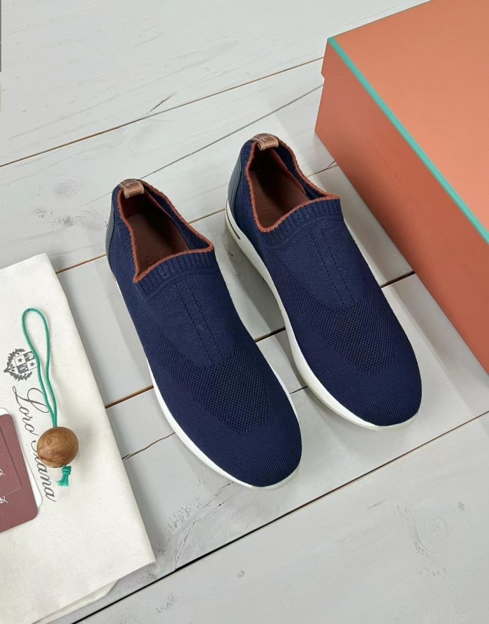 NIGO Loro Piana Men's Solid Color Round Toe Comfort Low Top Knit Life Casual Shoes #nigo74939