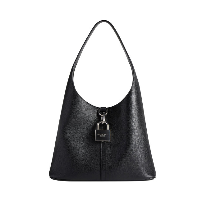 NIGO Balenciaga Locker Women's Solid Color Monogrammed Logo Lock Closure Grained Cowhide Leather Shoulder Tote Bag Bags #nigo74928