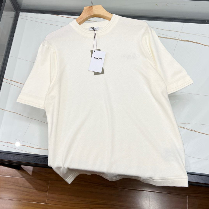 NIGO Dior Men's Summer Logo Embroidery Loose Solid Color Round Neck Cotton Short Sleeve T-Shirt #nigo74925