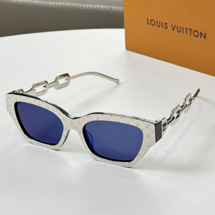NIGO Louis Vuitton Women's Lens Legs Gold Hollow Out Design Irregular Shape Sunglasses Eyeglasses Glasses #nigo74943