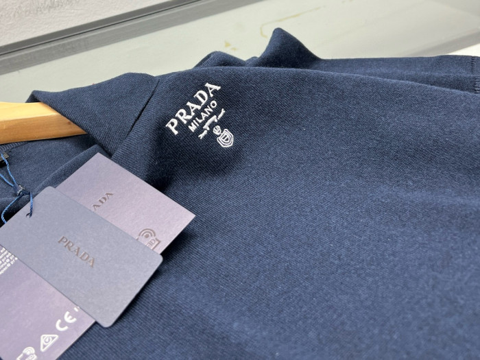 NIGO Prada Men's Summer Solid Color Logo Embroidery Knitted Cashmere Short Sleeve Polo Shirt T-Shirt #nigo74954
