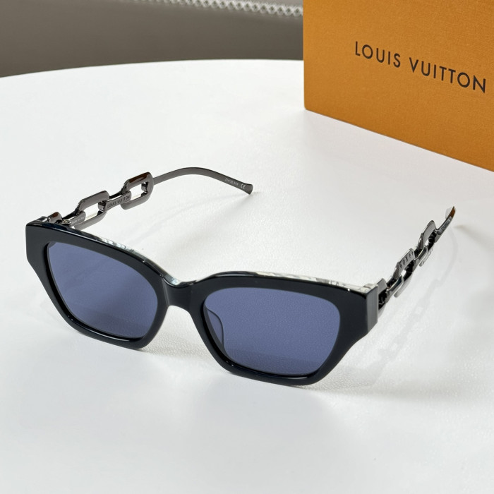 NIGO Louis Vuitton Women's Lens Legs Gold Hollow Out Design Irregular Shape Sunglasses Eyeglasses Glasses #nigo74943