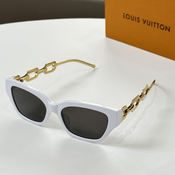 NIGO Louis Vuitton Women's Lens Legs Gold Hollow Out Design Irregular Shape Sunglasses Eyeglasses Glasses #nigo74943