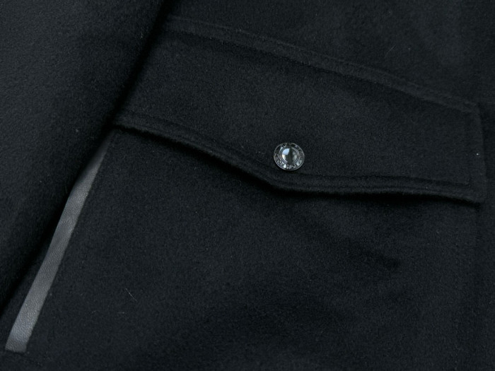 NIGO Tom Ford Men's Autumn and Winter Solid Color Cashmere Lapel Zipper Long Sleeve Jacket #nigo74958